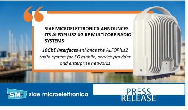 SIAE MICROELETTRONICA ANNOUNCES ITS ALFOPLUS2 XG RF MULTICORE RADIO SYSTEM