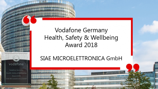 Vodafone Germany Health, Safety &amp; Wellbeing Award 2018